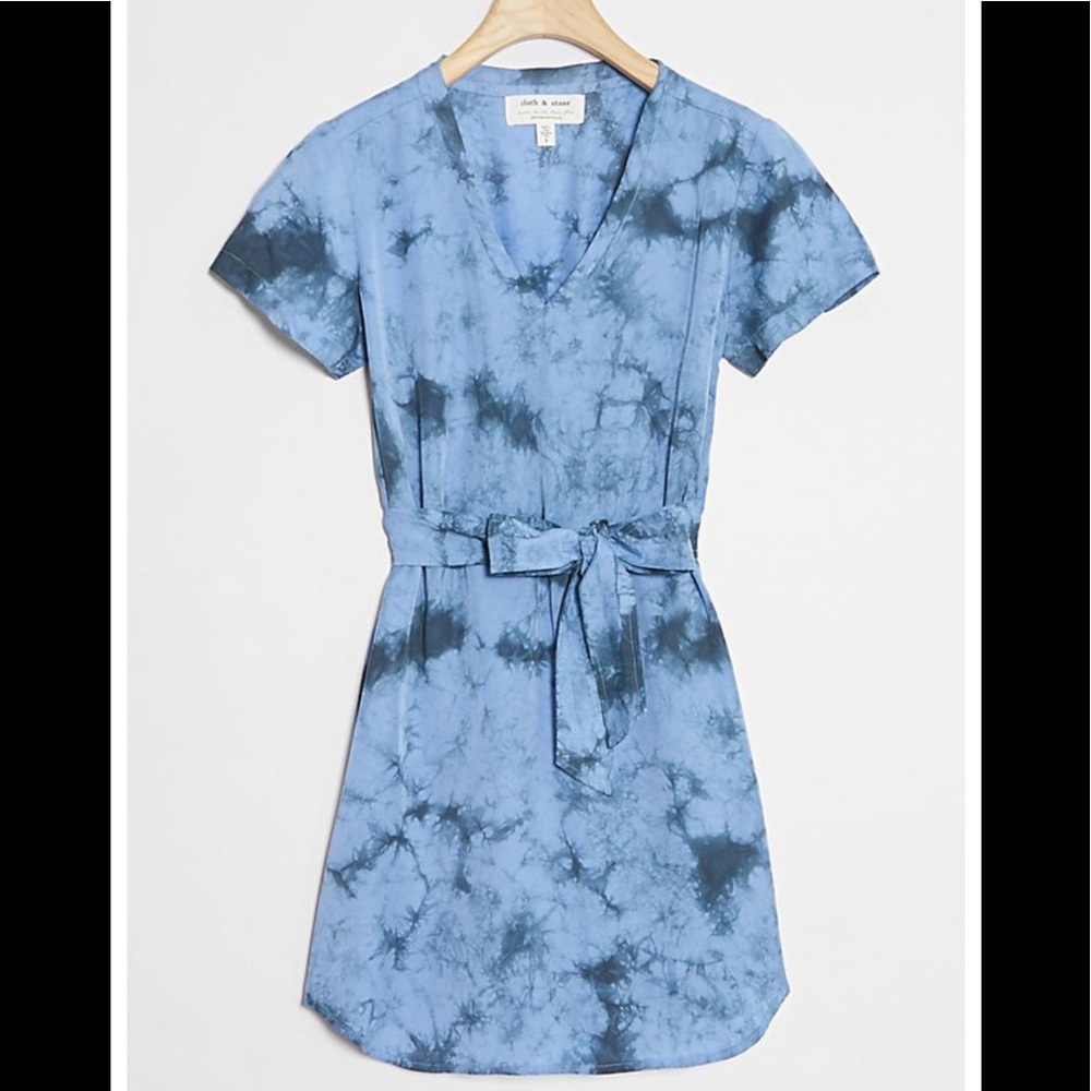 Cloth & Stone Liv tie front mini dress